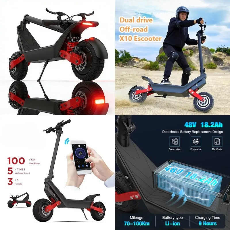 Electric Scooter Adults - Potente Monopattino Elettrico X10 da 2000W