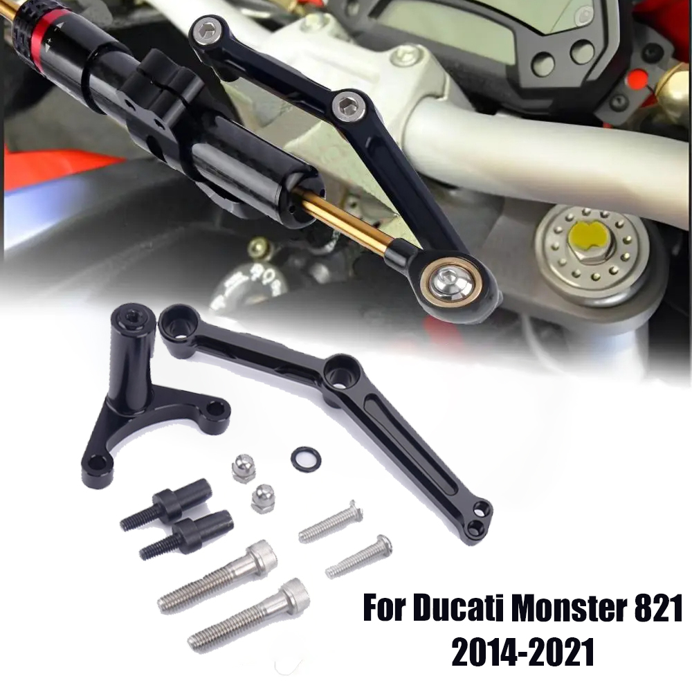 Steering Damper Stabilizer Kit Cnc - Accessorio moto Staffa ammortizzatore CNC per
