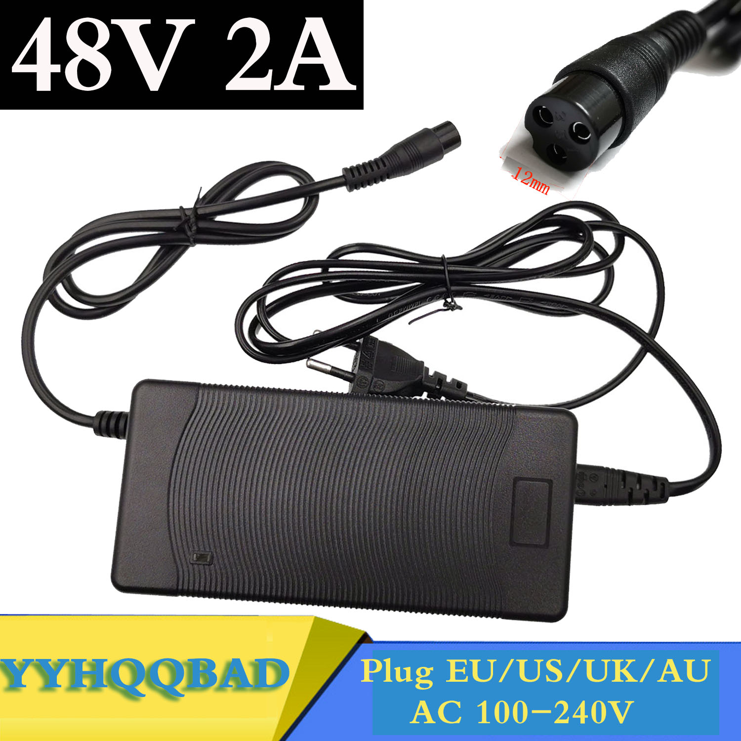 Electric Scooter Charger - Caricabatterie 48V 2A per batterie al