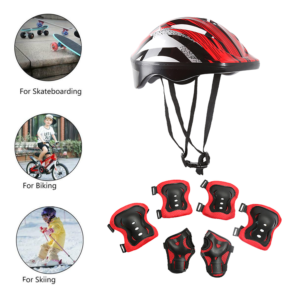 7 pz/set Pattinaggio A Rotelle - Scooter Helmet Set recensione e prezzo